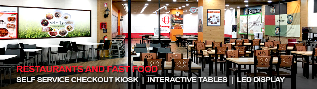 Restaurants and Fast Food: interactive technology to interact with the customer, increase productivity and decrease management costs